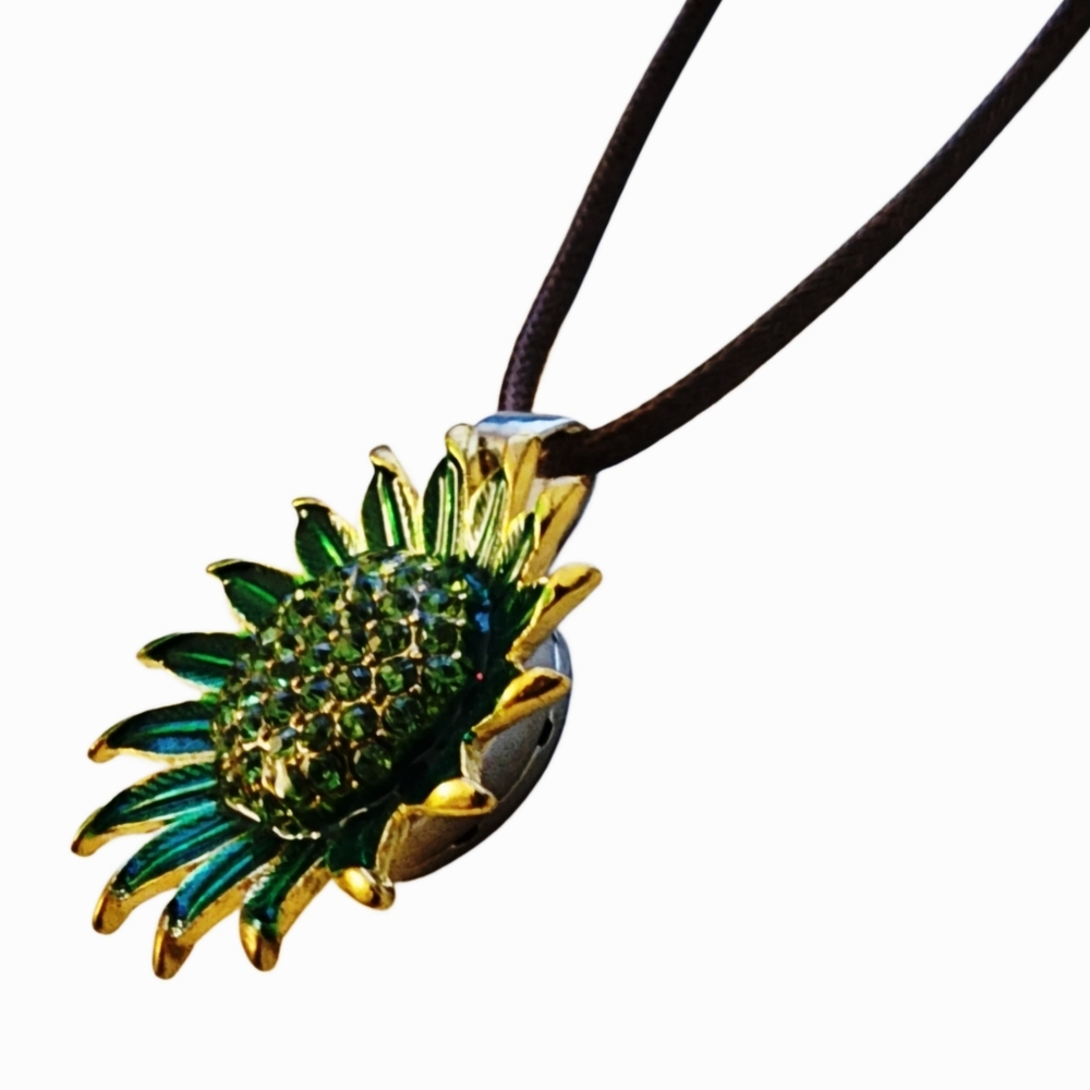 Large Sunflower Interchangeable Snap Charm On Adj… - image 3